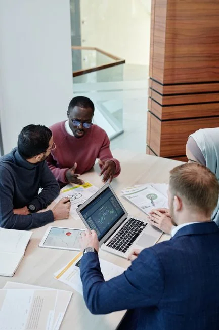 Facebook page of an entrepreneurs social media on desktop and mobile.
